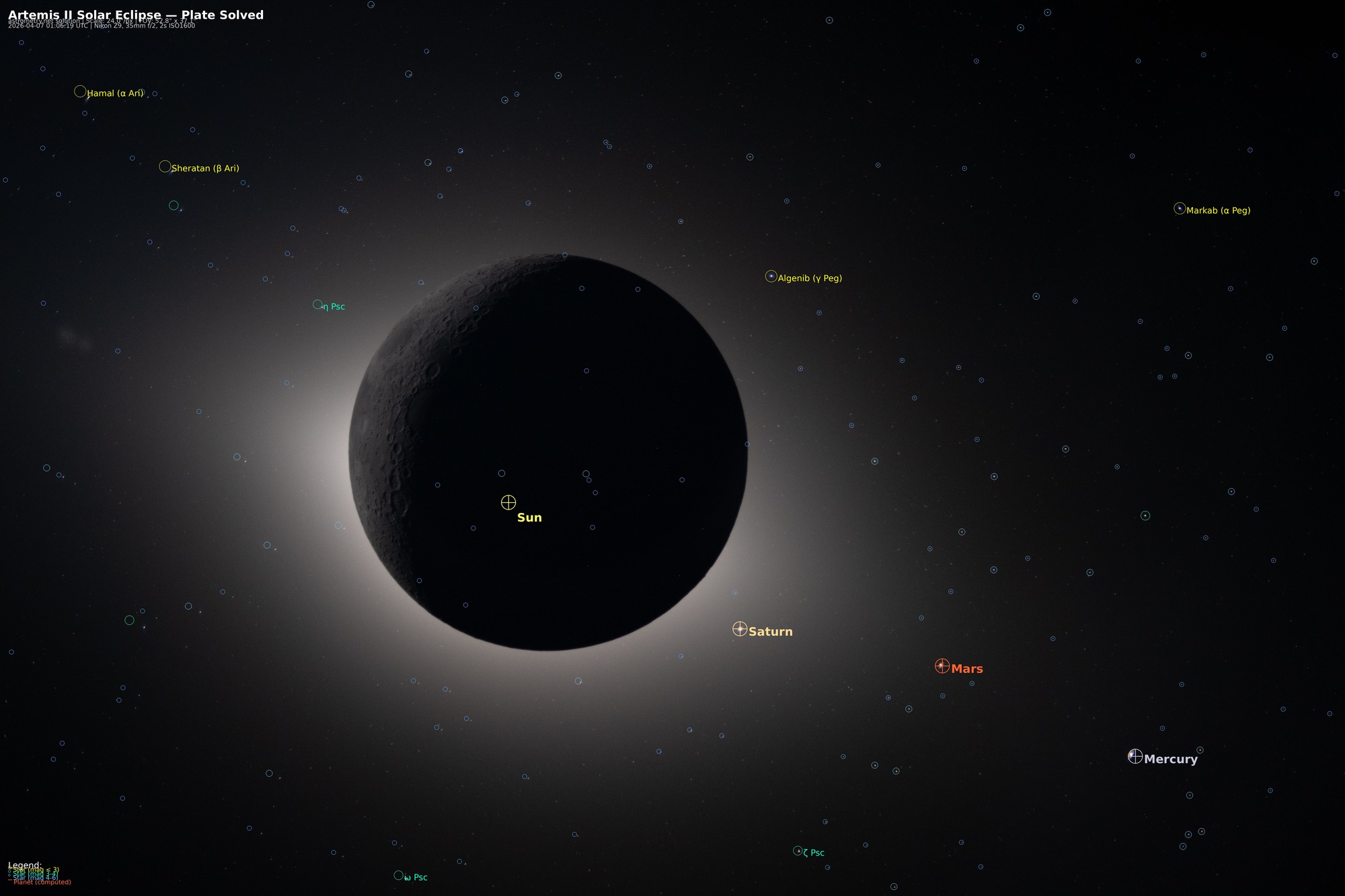 Successful plate solve — 120 stars matched