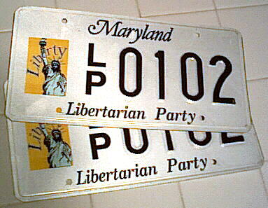 Libertarian License plate